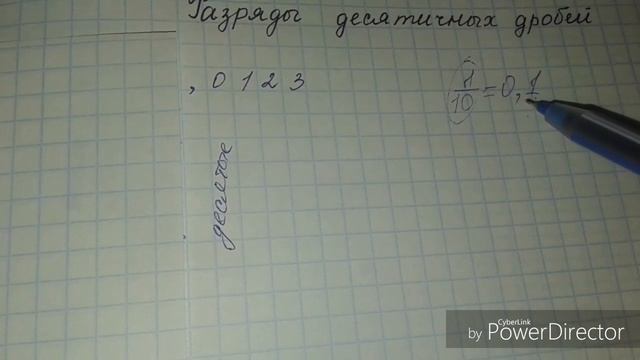 Разряды десятичных дробей смотреть онлайн