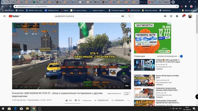 AMD RADEON RX 5700 XT  VS  GeForce RTX 2070 или чуть больше