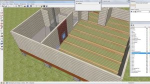 баня из бруса 6*6. обзор модели в sketchup.