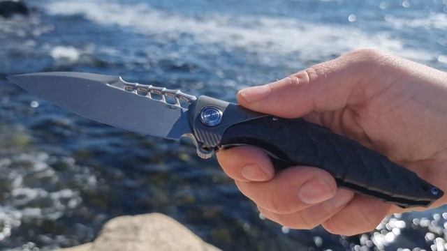 Rike Knife Thor 7 Framelock Folding Knife Carbon Fiber M390