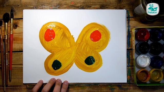 Как очень просто нарисовать Бабочку | Простые рисунки красками | Урок рисования для детей смотреть онлайн