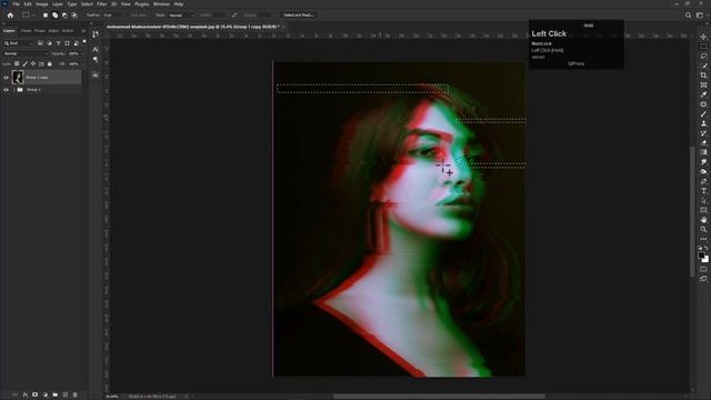 How to make glitch effect on photoshop | how to edit glitch effect photoshop | Photoshop tutorials смотреть онлайн