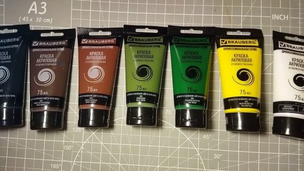 Профессиональная акриловая краска Brauberg. Эксперимент художественных красок на сб.моделях.Обзор.