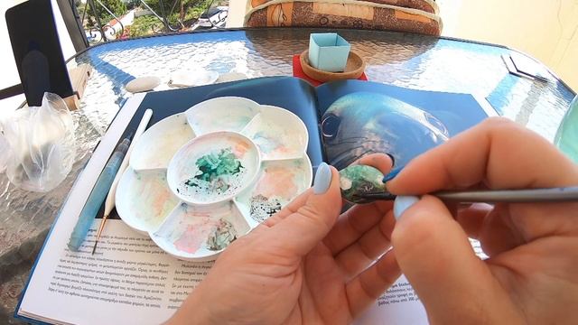 Как нарисовать тюленя на камне акварелью. Урок Рисования акварелью. How to draw a seal on stone. смотреть онлайн