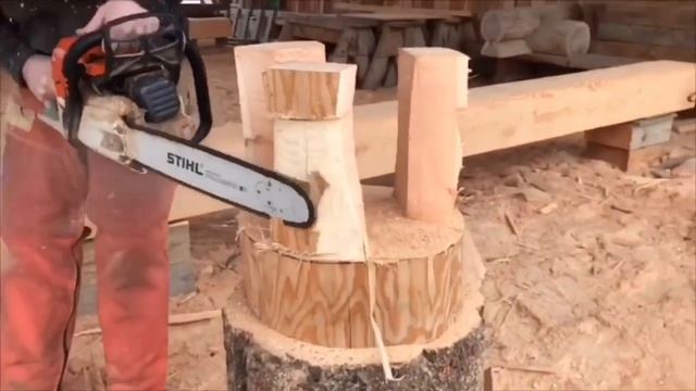 Stump to stool tutorial #rusticfurniture #logbuilding #logstool #logfurniture #logfurniture #howto смотреть онлайн