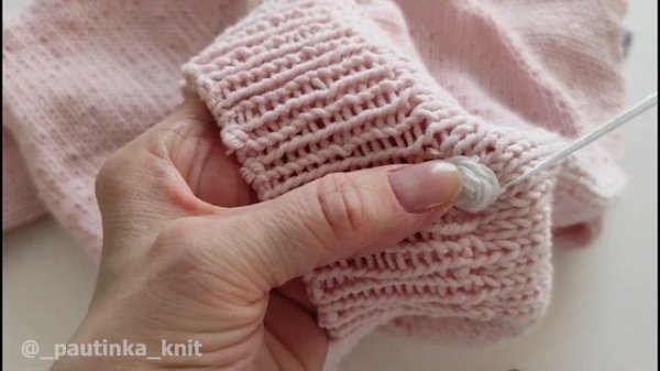 Вышивка на Вязаном Полотне РОЗОЧКИ С ЛИСТОЧКАМИ Как Красиво Задекорировать Свитер #_pautinka_knit