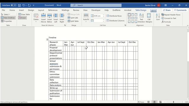 Create a Timeline for a Research Proposal | Quick and Easy in MS Word смотреть онлайн