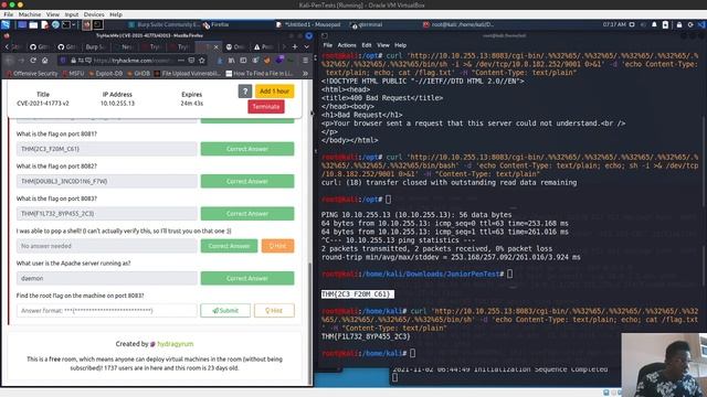 Apache CVE 2021 41773 TryHackMe Challenge смотреть онлайн