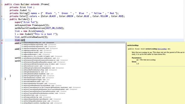 Java 51 JList - جافا смотреть онлайн
