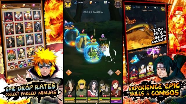 Ninja Reborn: Rise of Shinobi - Gameplay & 2 Giftcodes Naruto Idle RPG Android Game смотреть онлайн
