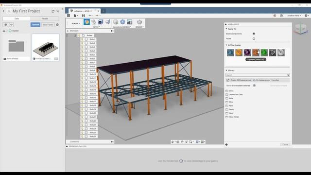 How to render your Advance Steel projects using Fusion 360 смотреть онлайн