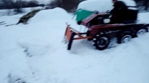 самодельный гусеничный мини трактор. тэстдрайв