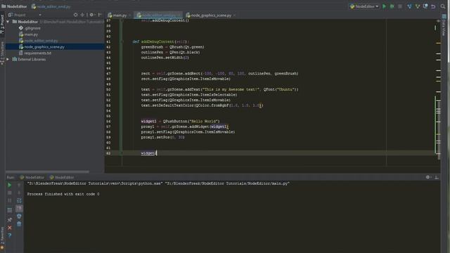 Node Editor Tutorial 02: How to add items to GraphicsView смотреть онлайн