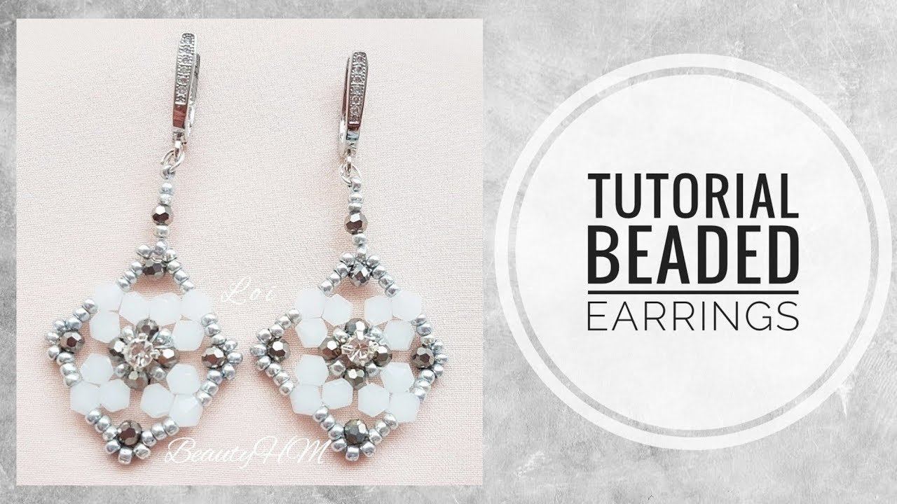 #МК - Серьги из бисера и биконусов | Earrings, beads and bicone смотреть онлайн