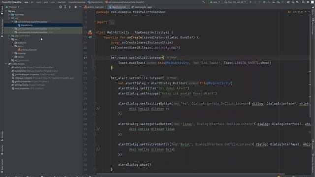 Toast, SnackBar, dan Alert Dialog - Android Studio Kotlin смотреть онлайн