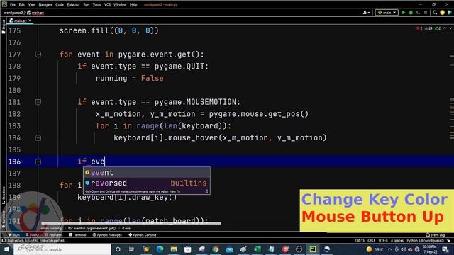 Python Tutorial by Project. Word Guess Puzzle Full Code Walk-through. No Talking only Coding смотреть онлайн