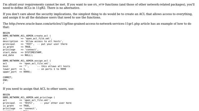 Databases: 10g to 11gr2 upgrade causes SYS.UTL_HTTP malfunction смотреть онлайн