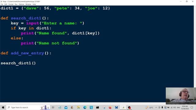 How To Search & Enter Keys Values In Python Dictionary Using Input 2022 смотреть онлайн