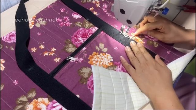How to make easy travel bag | Sewing bag at home | Sewing tutorial смотреть онлайн