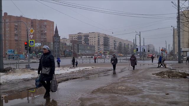 Пересечение проспектов Художников и Просвещения. Санкт - Петербург смотреть онлайн