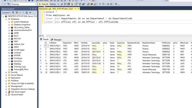 MS SQL Tutorial On Inner Joins, Multiple Inner Joins And Joining To Same Table Multiple Times.