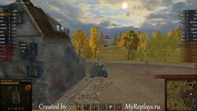 WOT: Siegfried Line - PzKpfw VI Tiger - 5 frags - Invader, смотреть онлайн