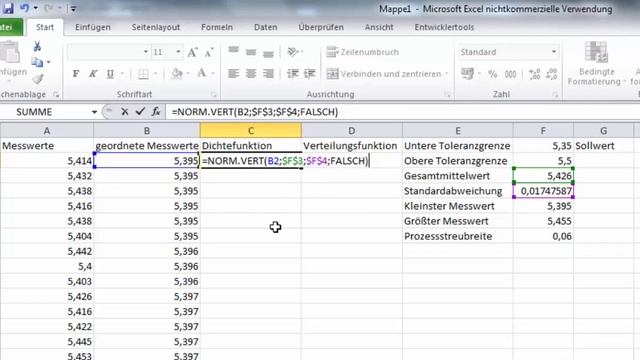 Video Tutorial Prozessfähigkeitsanalyse mit Microsoft Excel 2010 смотреть онлайн