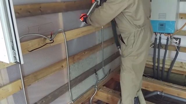 Задувка минваты PAROC BLT 3 или BLT 9 в стену, часть 2