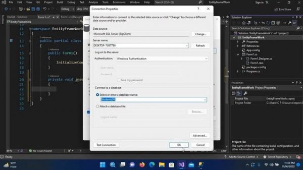 Entity FrameWork C# | How to insert Data in Database in C# Visual Studio 2022