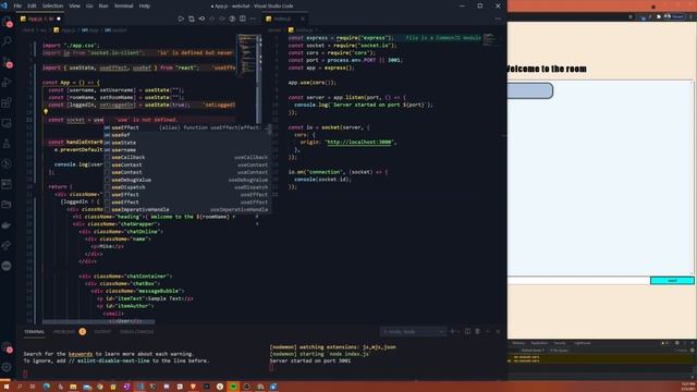 React Socket.io Chat App tutorial 2021 смотреть онлайн
