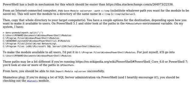How can I install the SQL Server PowerShell module on an offline machine? (3 Solutions!!) смотреть онлайн