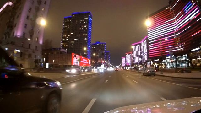 Москва ночная. Кутузовский проспект, Новый Арбат, Никитский, Тверской и Страстной бульвары смотреть онлайн