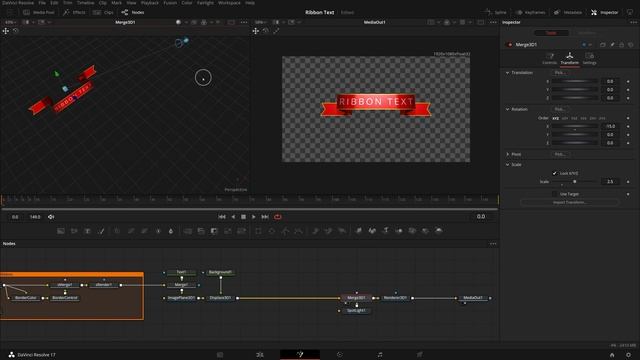 Create Animated Text Ribbon Effect using Fusion Tools - Free Template in DaVinci Resolve 18 смотреть онлайн