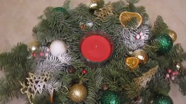 Рождественские и Новогодние композиции, из натуральной пихты смотреть онлайн