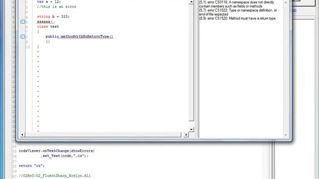 O2 Platform - Simple script to show Roslyn's Ast Error detection capabilities смотреть онлайн