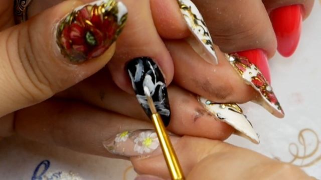 Шкатулка вместо ногтя/Роспись в дизайне ногтей/Маникюр на вверх растущие ногти/Шулунова Дарья смотреть онлайн