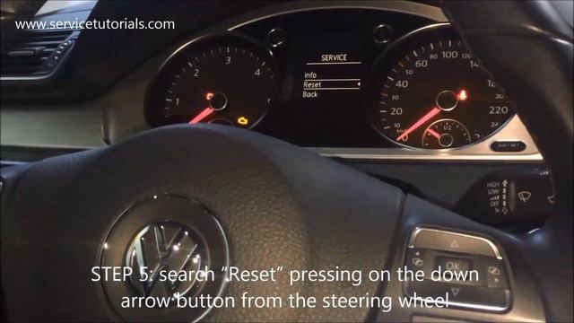 How to reset service light (Service now) VW Passat B7 2011 – 2015 смотреть онлайн
