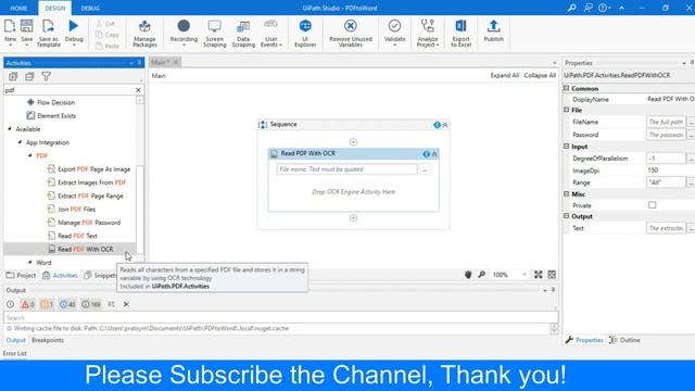 How to convert PDF to word file in UiPath | PDF to Word Convert step by step guide смотреть онлайн