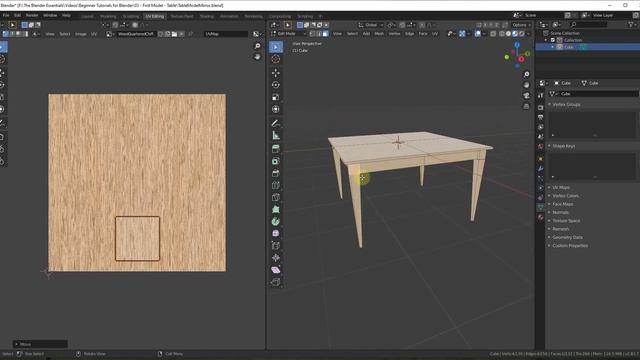 Adding MATERIALS to Your Table Model - GETTING STARTED Modeling in Blender Part 4 смотреть онлайн