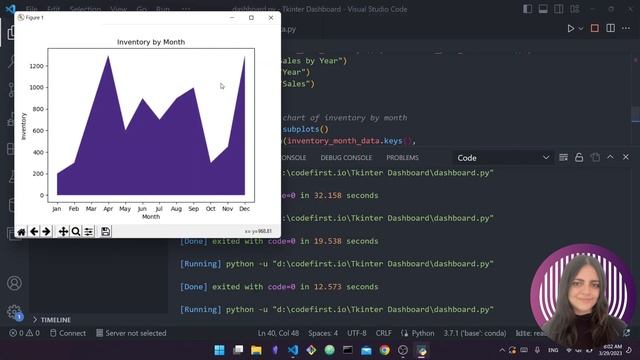Python Dashboard with Tkinter and Matplotlib tutorial [for beginners] смотреть онлайн