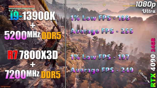 Ryzen 7 7800X3D + 7200MHz DDR5 Vs Core I9 13900K + 5200MHz DDR5 | PC Gameplay Tested
