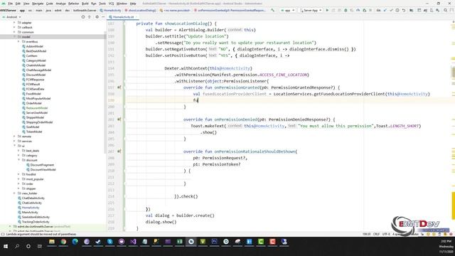 Kotlin Android Tutorial - New Eat It part 103 Server app update location смотреть онлайн