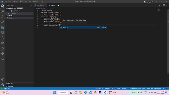 Star Pattern By Turtle in Python | How to Run Turtle in python смотреть онлайн