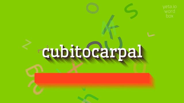 HOW TO SAY CUBITOCARPAL? #cubitocarpal смотреть онлайн