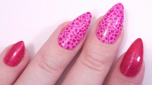 Valentine's day hearts nail stamping: Regular nail polish смотреть онлайн