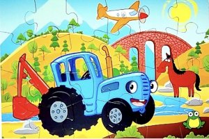 Синий трактор - собираем пазлы для малышей | Видео Для Детей #синийтракторпополям | Мультики