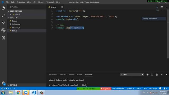 9- sync file system with NodeJS in Arabic смотреть онлайн
