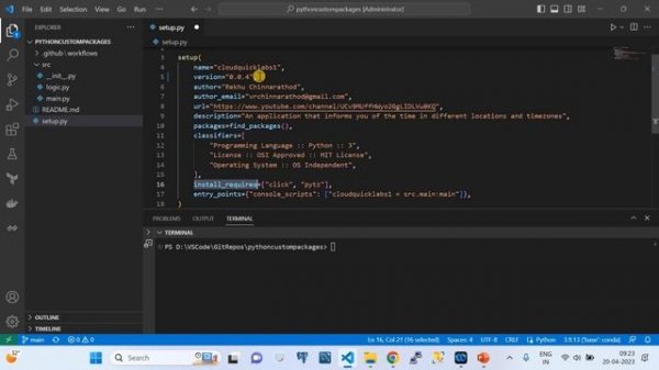 How to Create Build and Publish Custom Python Package Using GitHub Action on PyPI.org