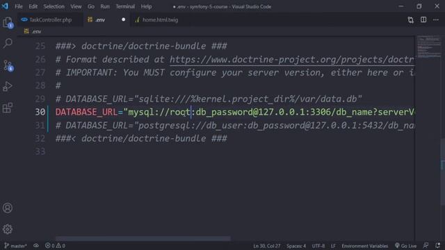 symfony 5 darija from zero to hero -8- (create & connect to database) смотреть онлайн