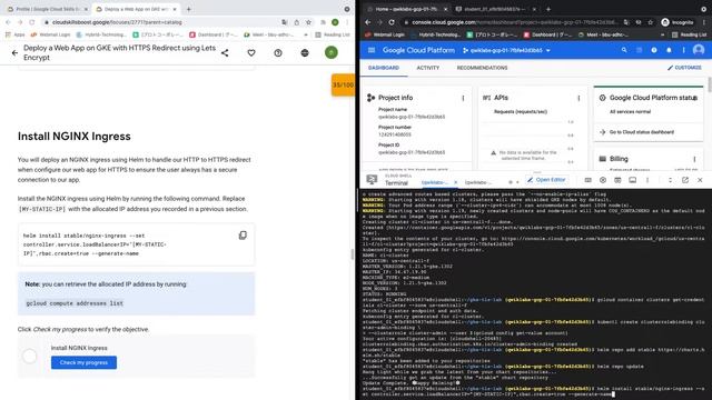 Qwiklabs: Deploy A Web App On GKE With HTTPS Redirect Using Lets Encrypt